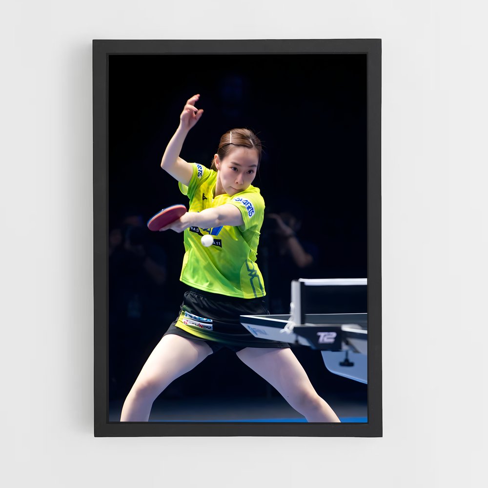 Poster Smash Jaune – affiche Tennis de table (vue 2)